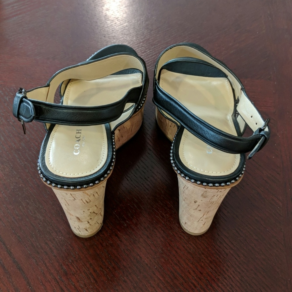 Coach Quartz Wedge Sandals Shoes Brand New - Picture 3 of 4